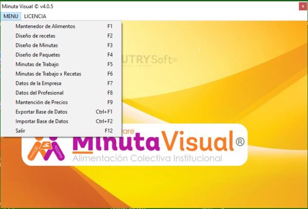 Pantalla_inicio Kit de Prueba MinutaVisual© v.4.0.5 Licencia 30 días. SKU-KMVS-405-ED